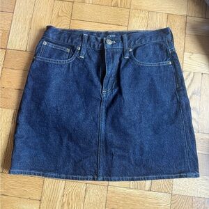 J. Crew Blue and Gold A-line Mini Skirt